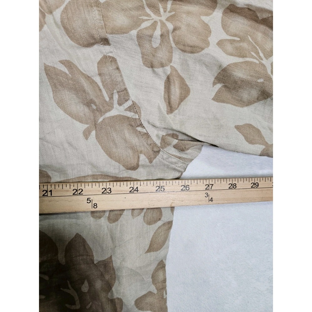 Reyn Spooner Mens Hawaiian Shirt Size XL Button Front 100%Linen FLAW - Picture 7 of 7